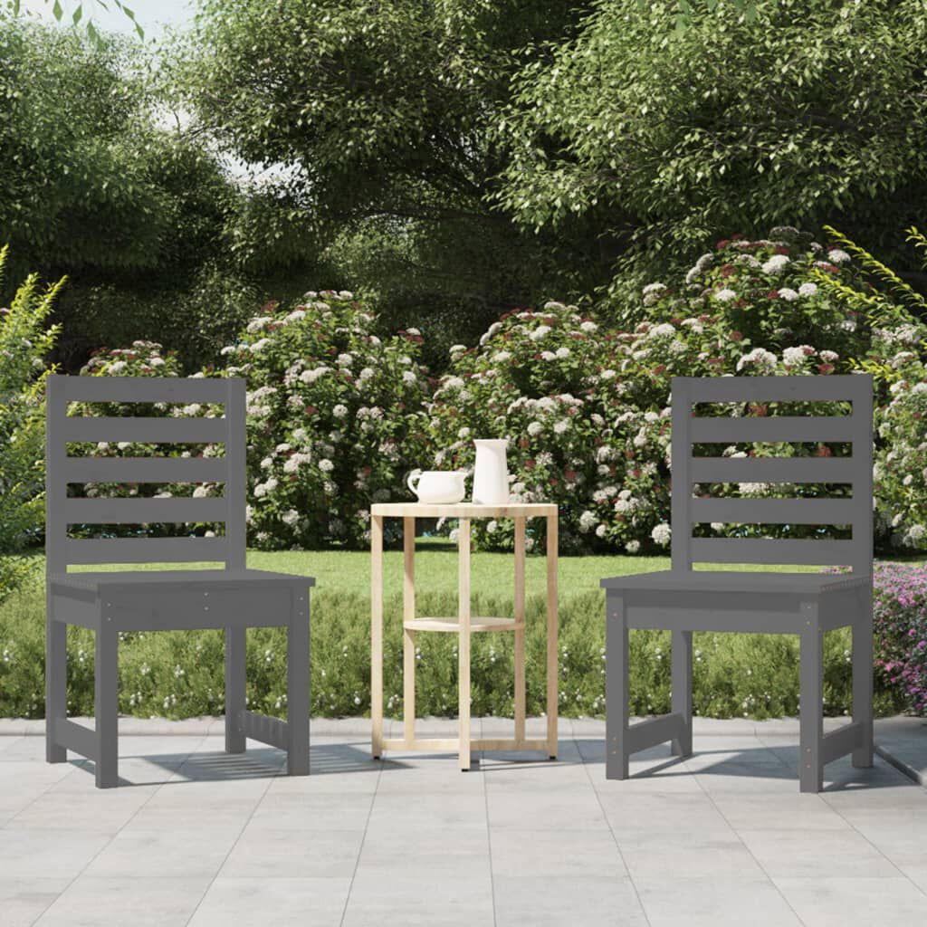 Grey wooden outlet garden chairs