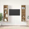 vidaXL TV Cabinet Set 2 pcs Brown 37 x 37 x 142.5 cm Engineered Wood