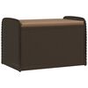 vidaXL Storage Bench with Cushion Brown 80x51x52 cm Poly Rattan