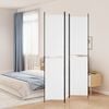 vidaXL 3-Panel Room Divider White 150x220 cm Fabric