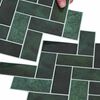 vidaXL Herringbone Tile 50 pcs Dark Green 30 x 30 cm