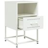 vidaXL Bedside Cabinets 2 pcs White 36x39x60.5 cm Steel