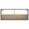 vidaXL TV Cabinet Sonoma Oak 100x31x39.5 cm Engineered Wood and Metal