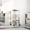 vidaXL Tray Trolley with 6 GN Containers 39x55x87 cm Stainless Steel