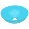 vidaXL Bathroom Sink Ceramic Light Green Round