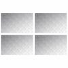 vidaXL Stair Tread Rectangular 4 pcs Silver 80 x 50 cm Aluminium