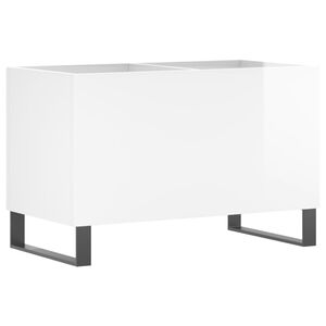 vidaXL Record Cabinet High Gloss White 74.5x38x48 cm Engineered Wood
