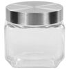 vidaXL Storage Jars with Silver Lid 6 pcs 800 ml