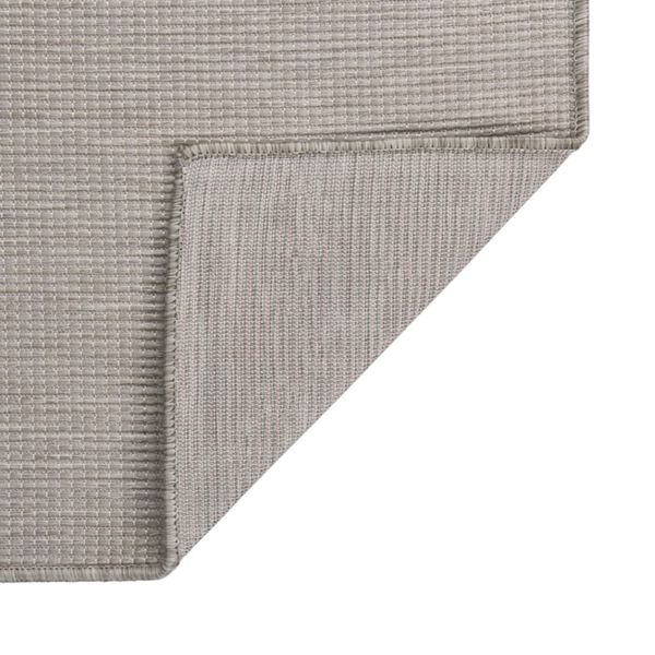 vidaXL Outdoor Flatweave Rug 140x200 cm Light Grey