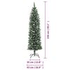 vidaXL Artificial Slim Christmas Tree with Stand 150 cm PVC