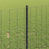 vidaXL Fence with Post Grey 1 x 10 m Steel and PVC