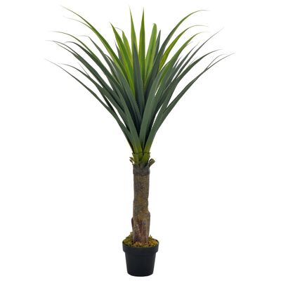 vidaXL Artificial Plant Yucca Tree with Pot Green 145 cm