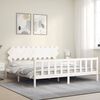 vidaXL Bed Frame without Mattress White 200x200 cm Solid Wood Pine
