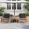 vidaXL Garden Furniture 2 pcs Black 78 x 67 x 73cm Solid Acacia wood
