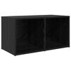 vidaXL TV Cabinet Set Wall-mounted 8 pcs Black Oak Engineered Wood