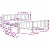 vidaXL Bed frame Brown and black 180 x 200 cm Solid pine wood