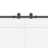 vidaXL Sliding Door Hardware Kit 305 cm Steel Black