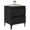 vidaXL Bedside Cabinet Black oak 40 x 35 x 50 cm Engineered wood