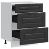 vidaXL Kitchen Base Cabinet "Kalmar" Black Engineered Wood