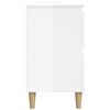 vidaXL Sink Cabinet High Gloss White 80x33x60 cm Engineered Wood