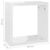 vidaXL Wall Cube Shelves 4 pcs High Gloss White 30x15x30 cm