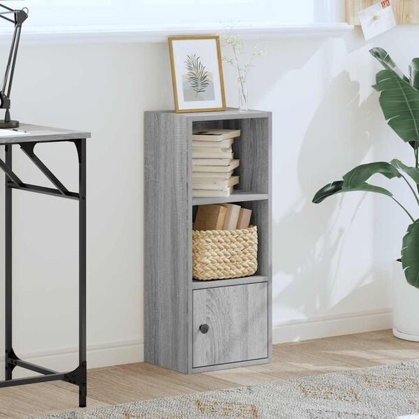 vidaXL Bookcase Grey Sonoma 31x24x77 cm Engineered Wood