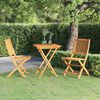 vidaXL 3 Piece Folding Garden Dining Set Solid Acacia Wood