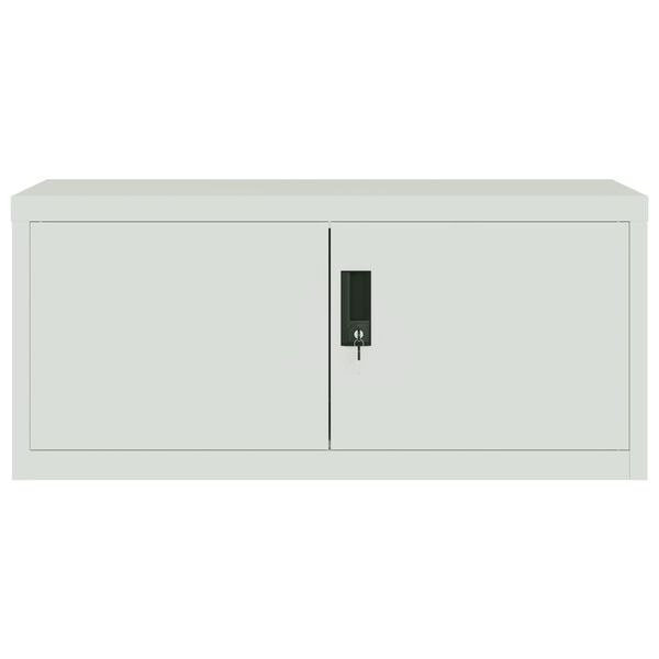 vidaXL File Cabinet Light Grey 90x40x145 cm Steel