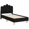vidaXL Toddler Bed Frame with Headboard Black 70 x 140 cm Fabric