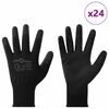 vidaXL Work Gloves 24 pcs Black 10 / XL Polyester