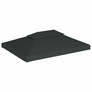 vidaXL 2-Tier Gazebo Top Cover 310 g/m&sup2; 4x3 m Anthracite