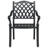 vidaXL Garden Dining Set 7 pcs Black 90 x 90 x 75 cm Cast Aluminium