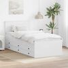vidaXL Daybed with Drawer White and Black 90 x 200 cm Engineered Wood