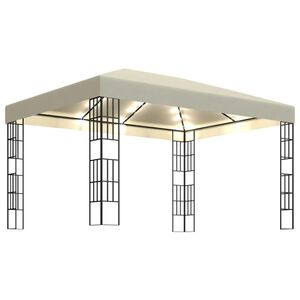 vidaXL Gazebo | Cream and Black | Polyester and Steel | 3x4 m | Garden Gazebo