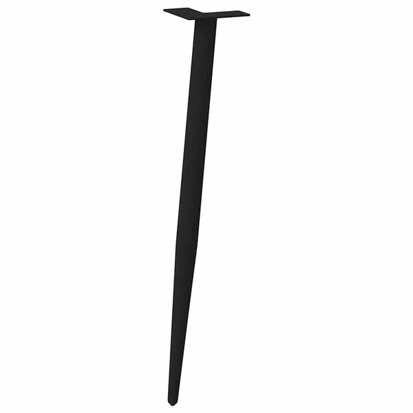 vidaXL Console Table Legs Conical Shape 4 pcs Black 72-73 cm Steel