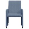 vidaXL Dining Chairs with Wheels 2 pcs Blue 57 x 66 x 94 cm