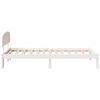 vidaXL Bed Frame with Headboard White 90 x 190 cm Solid Pine Wood
