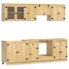 vidaXL Cabinet with Drawer with Shelf 8 pcs Honey Solid Pine Wood