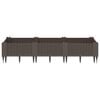 vidaXL Garden Planter with Pegs Brown 125x40x28.5 cm PP
