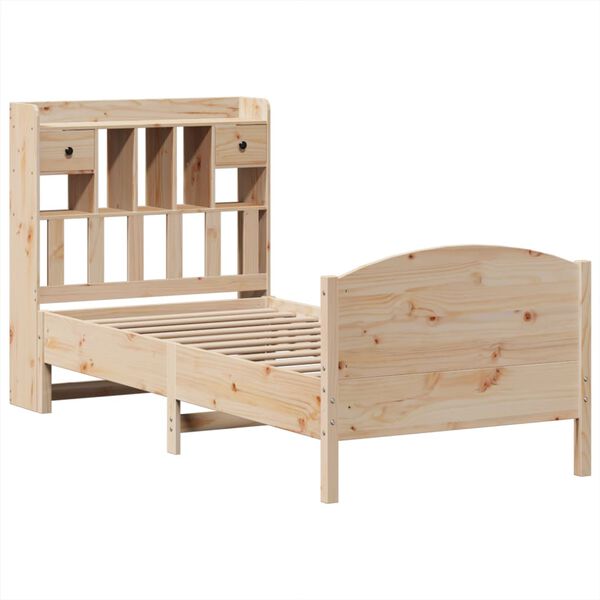 vidaXL Bookcase Bed without Mattress 90x190 cm Single Solid Wood Pine