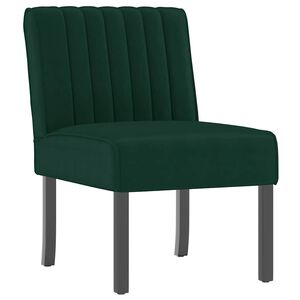 vidaXL Slipper Chair Dark Green Velvet