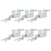 vidaXL Padlock 6 pcs Silver 5 x 1.9 x 4.5 cm Iron