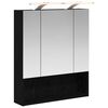 vidaXL Bathroom Mirror Cabinet Black Oak 60 x 14.5 x 70 cm