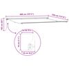 vidaXL Manual Retractable Awning Black 4 x 3.5 m