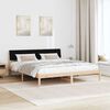 vidaXL Bed frame Brown and black 180 x 200 cm Solid pine wood