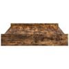 vidaXL Storage Bed Frame Smoked Oak 150 x 200 cm Engineered Wood