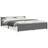 vidaXL Bed Frame without Mattress Grey Solid Wood 135x190 cm Double Double