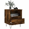 vidaXL Bedside Cabinet Smoked Oak 40x35x50 cm Engineered Wood