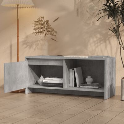 vidaXL TV Cabinet Concrete Grey 90x35x40 cm Engineered Wood