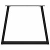 vidaXL Dining Table Legs V-Shape 3 pcs Black 70x(72-73.3) cm Steel